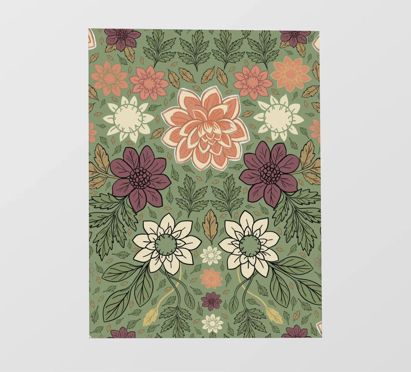 Bloemen patroon fotobehang van GalerieGG