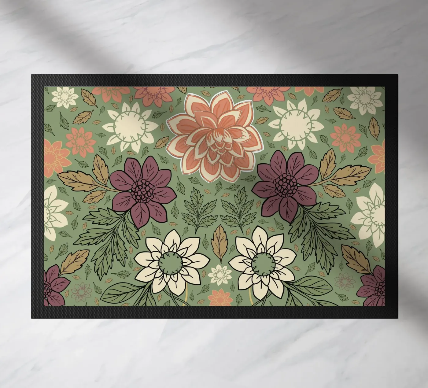 Flowers pattern Fußmatte von GalerieGG