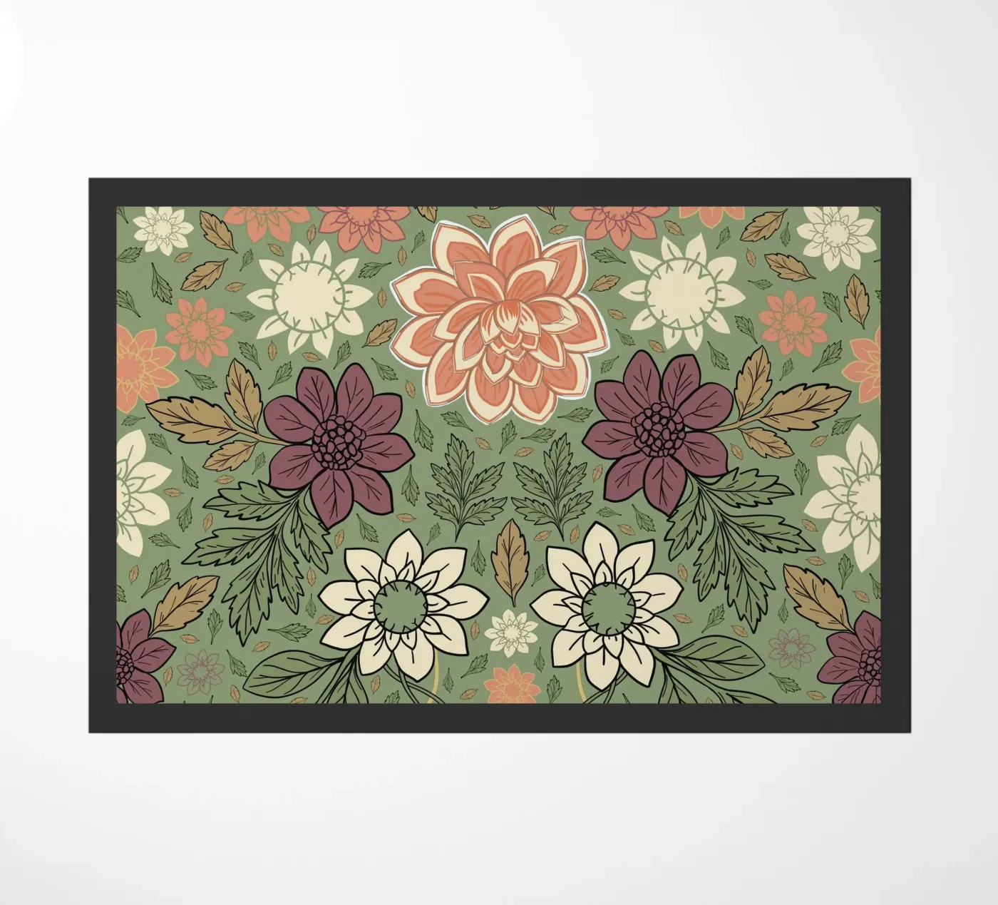 Flowers pattern Fußmatte von GalerieGG