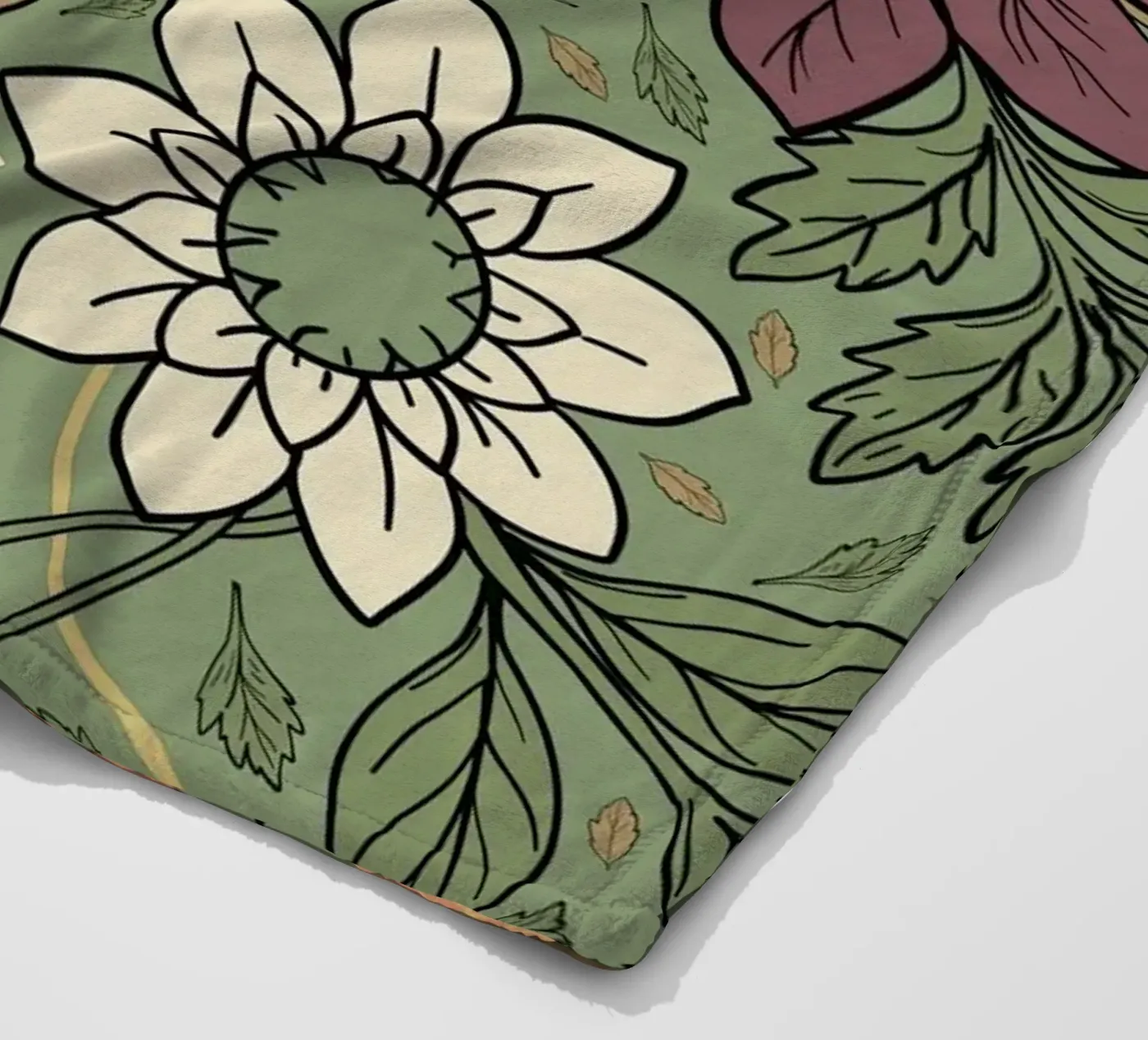 Blumenmuster Fleecedecke von GalerieGG