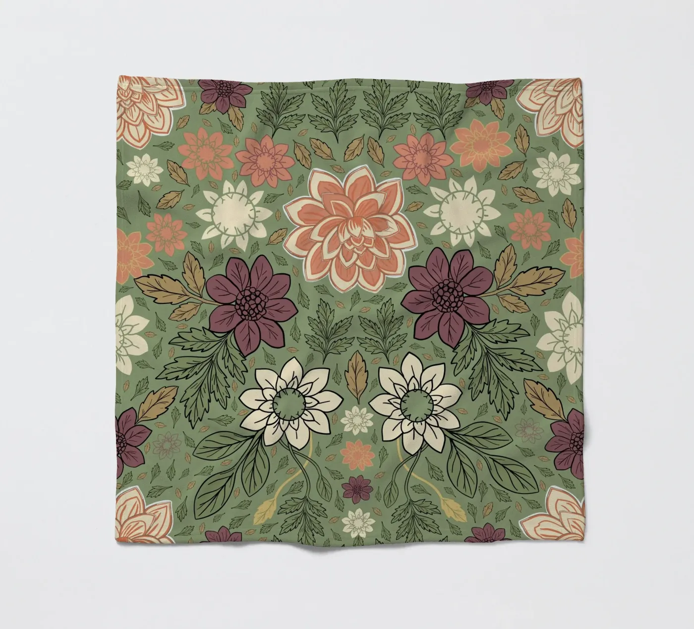 Blumenmuster Fleecedecke von GalerieGG