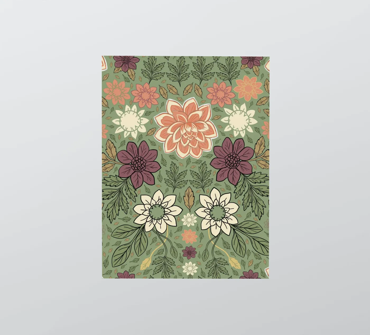 Bloemen patroon sticker van GalerieGG