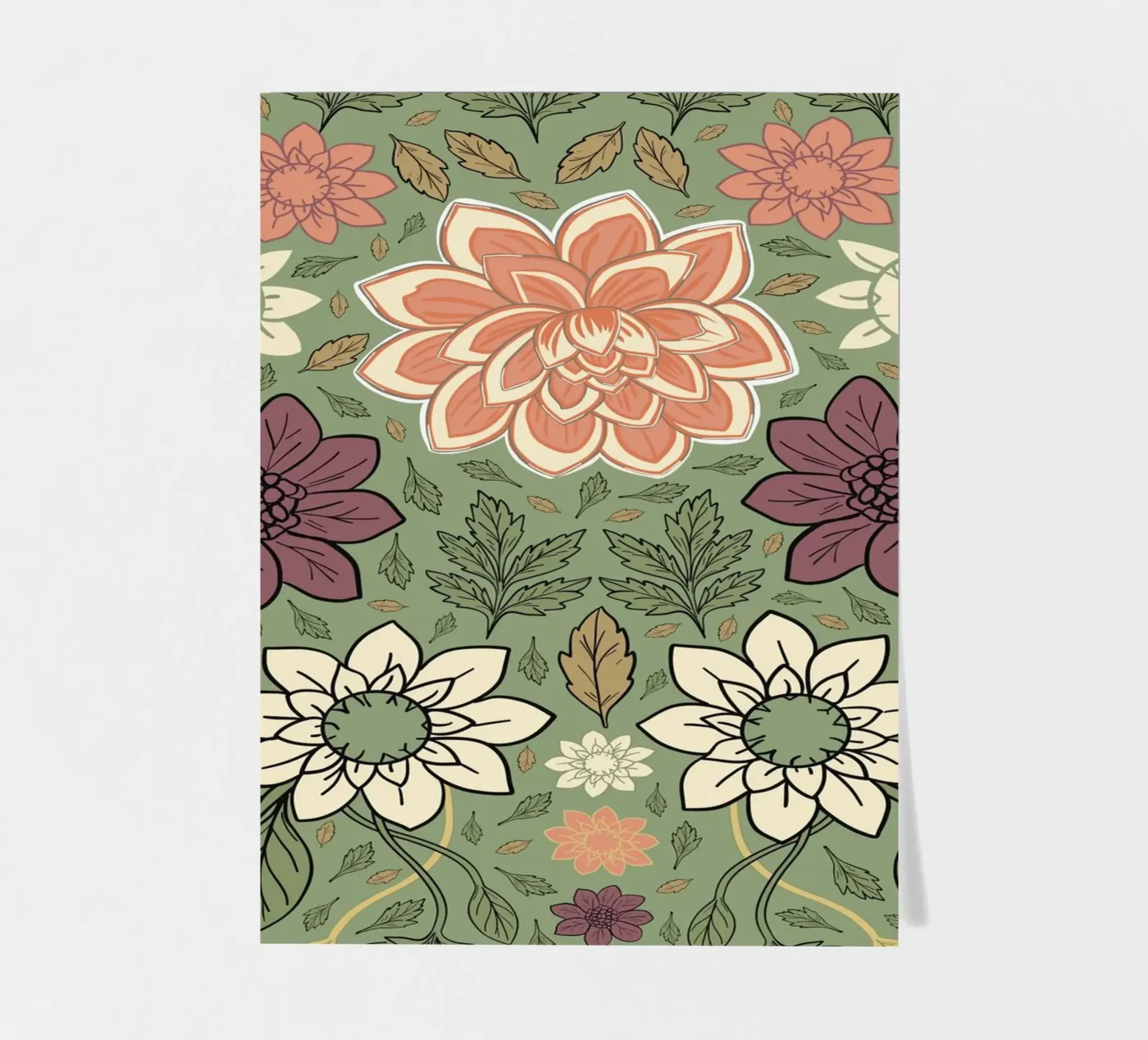 Flowers pattern sticker sheet by GalerieGG