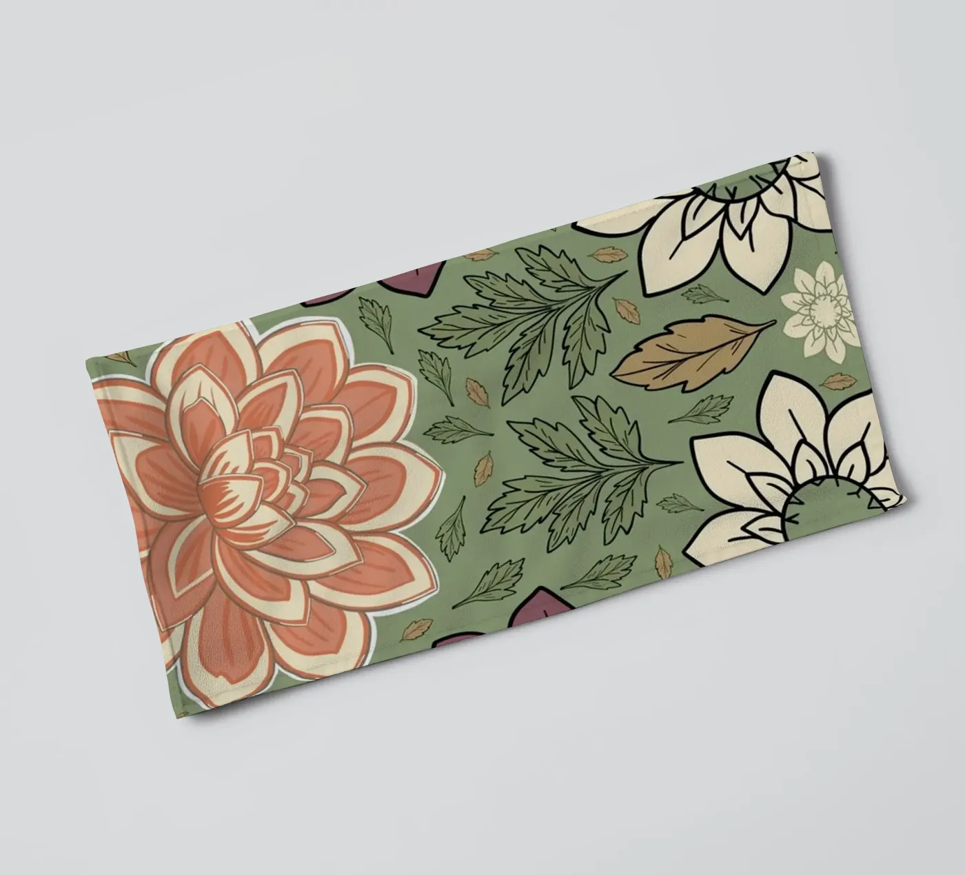 Flowers pattern towel by GalerieGG