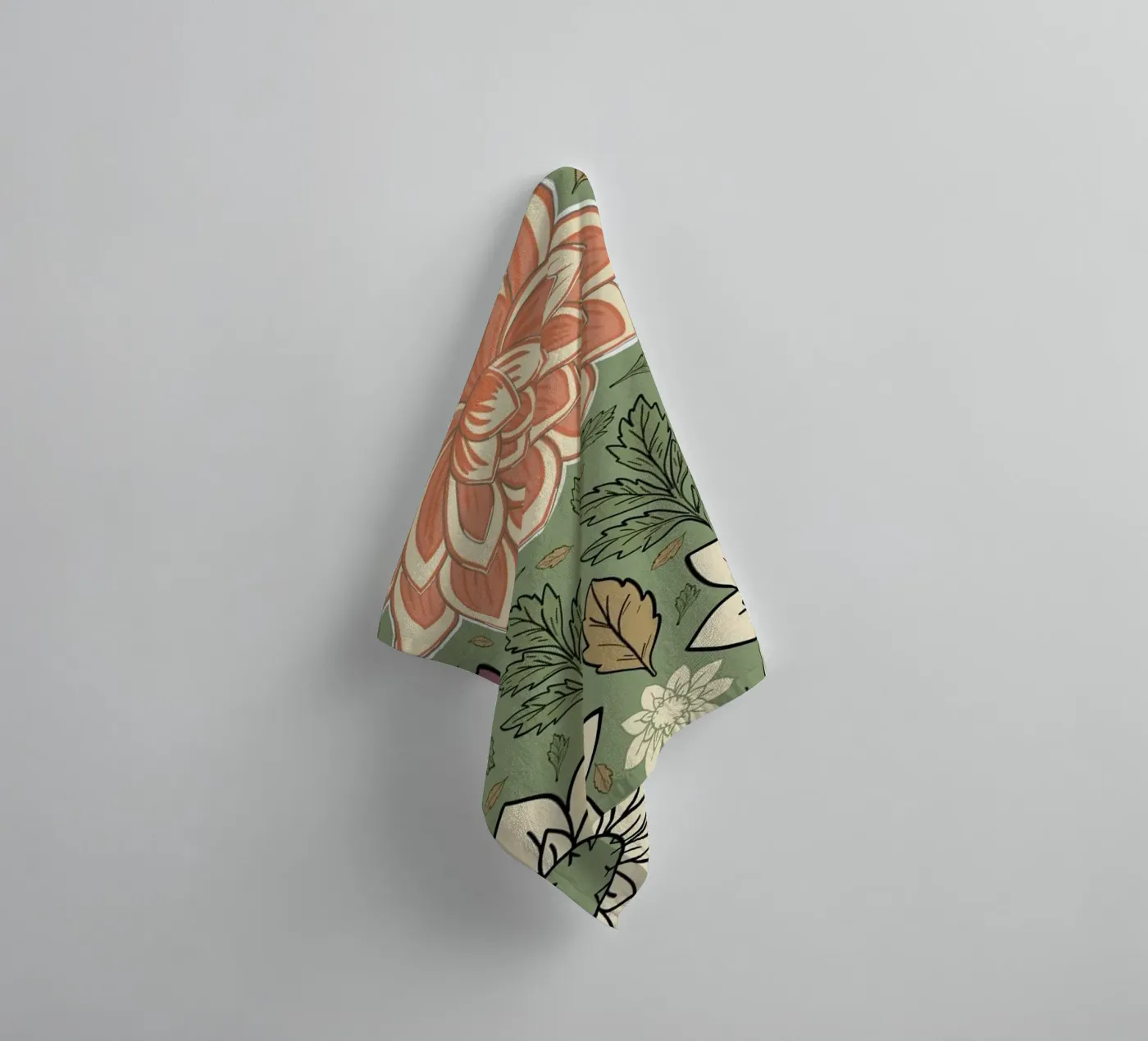 Flowers pattern towel by GalerieGG