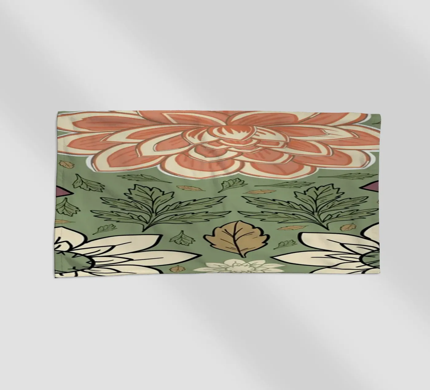 Bloemen patroon strandhanddoek van GalerieGG