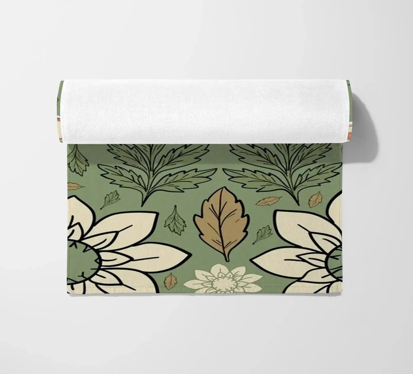 Bloemen patroon strandhanddoek van GalerieGG