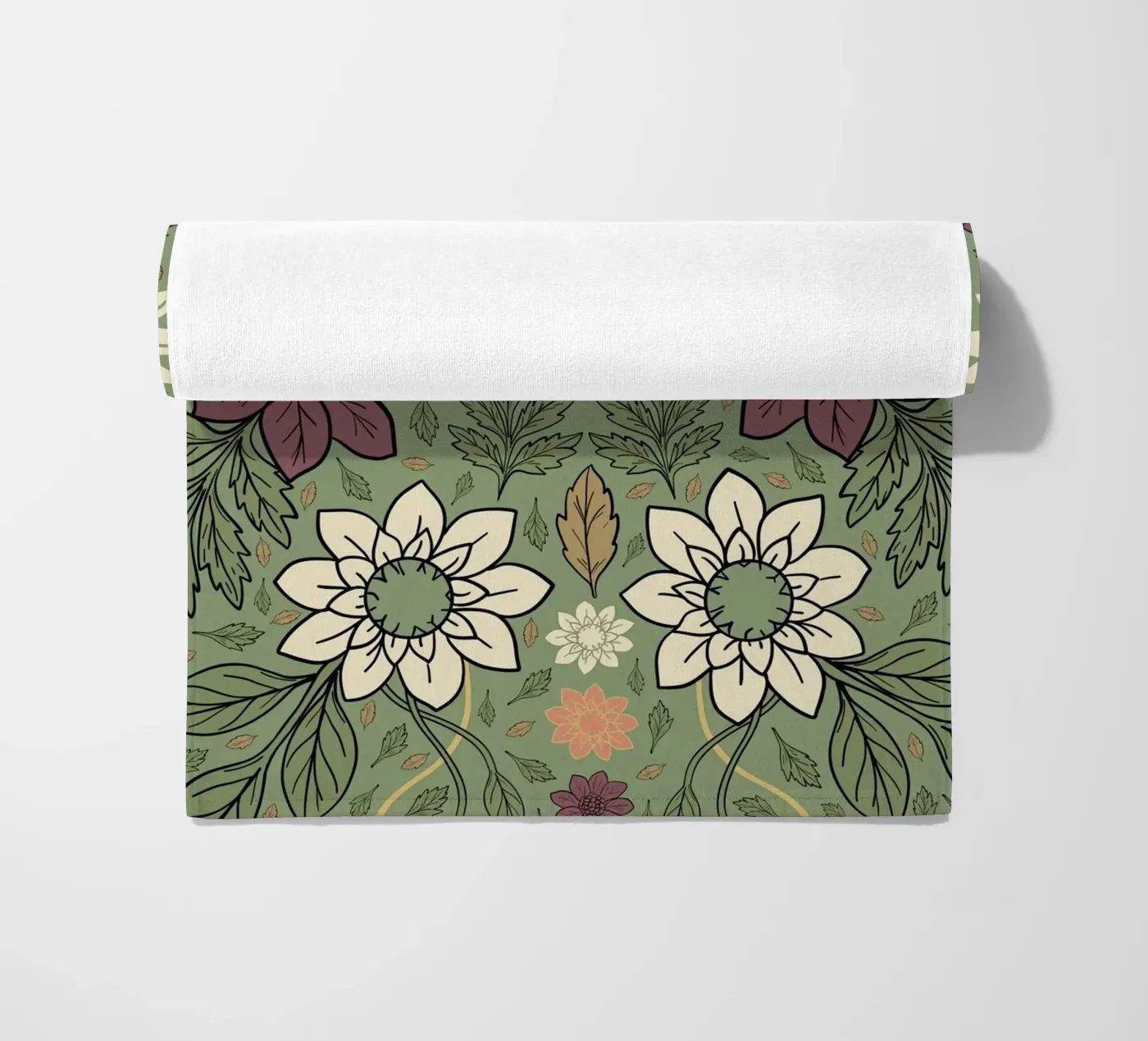 Bloemen patroon strandhanddoek van GalerieGG