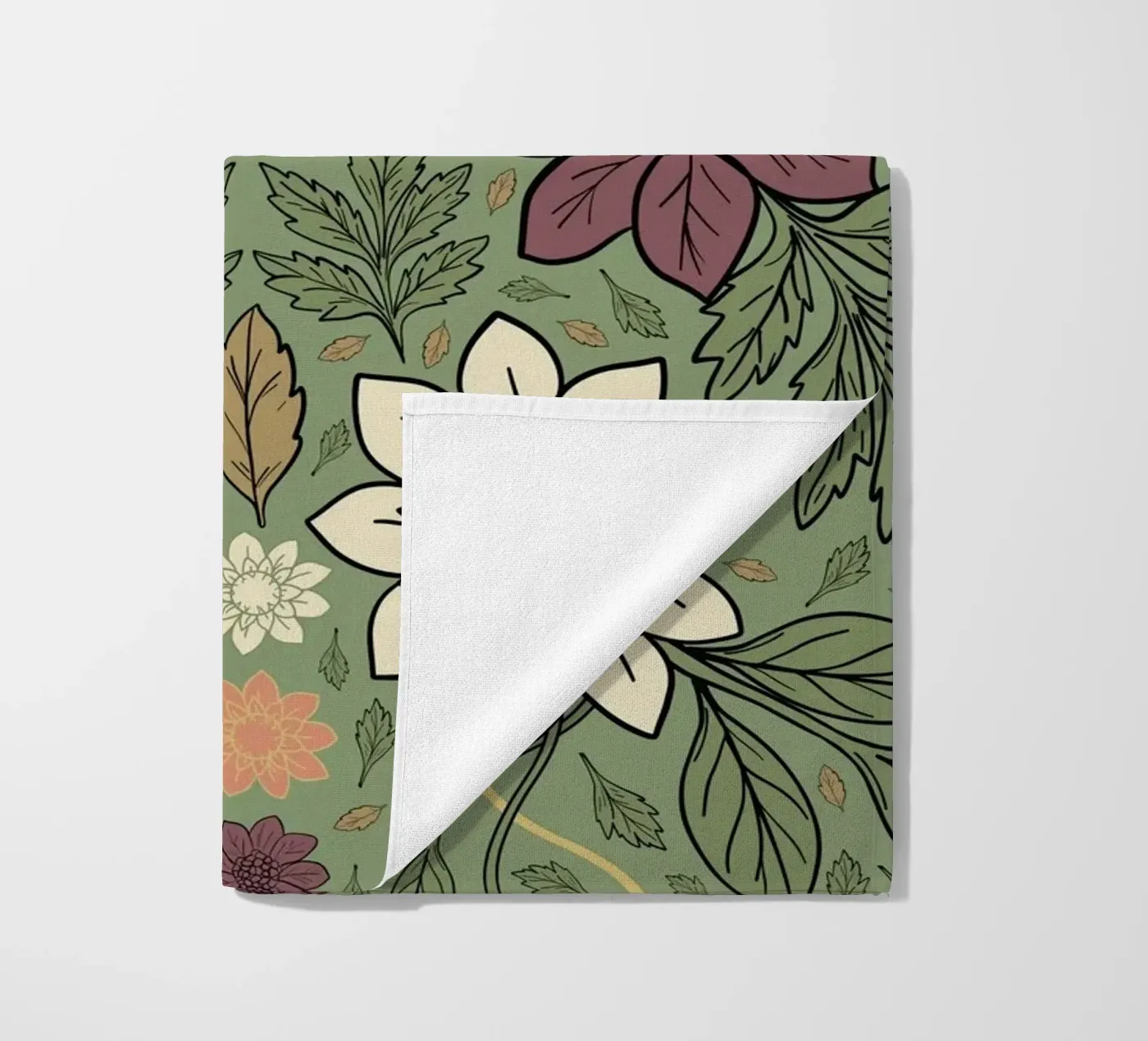 Bloemen patroon strandhanddoek van GalerieGG