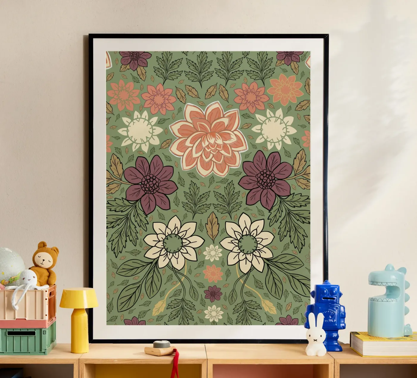 Flowers pattern poster by GalerieGG