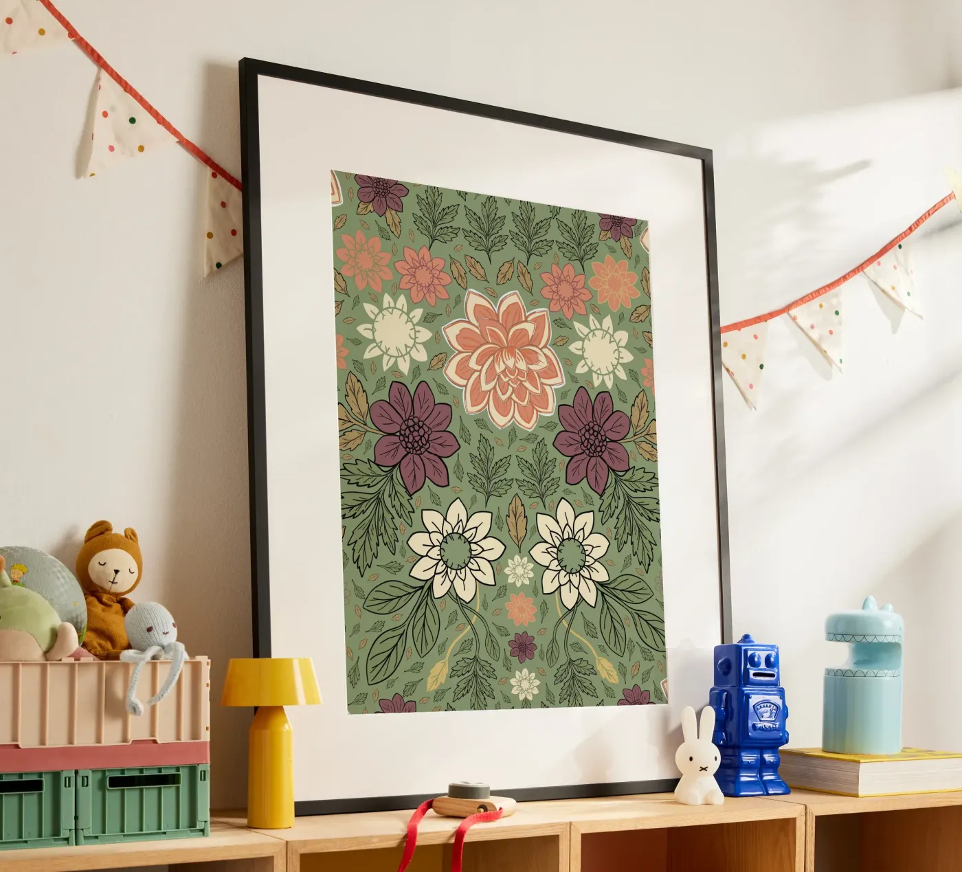 Flowers pattern poster by GalerieGG