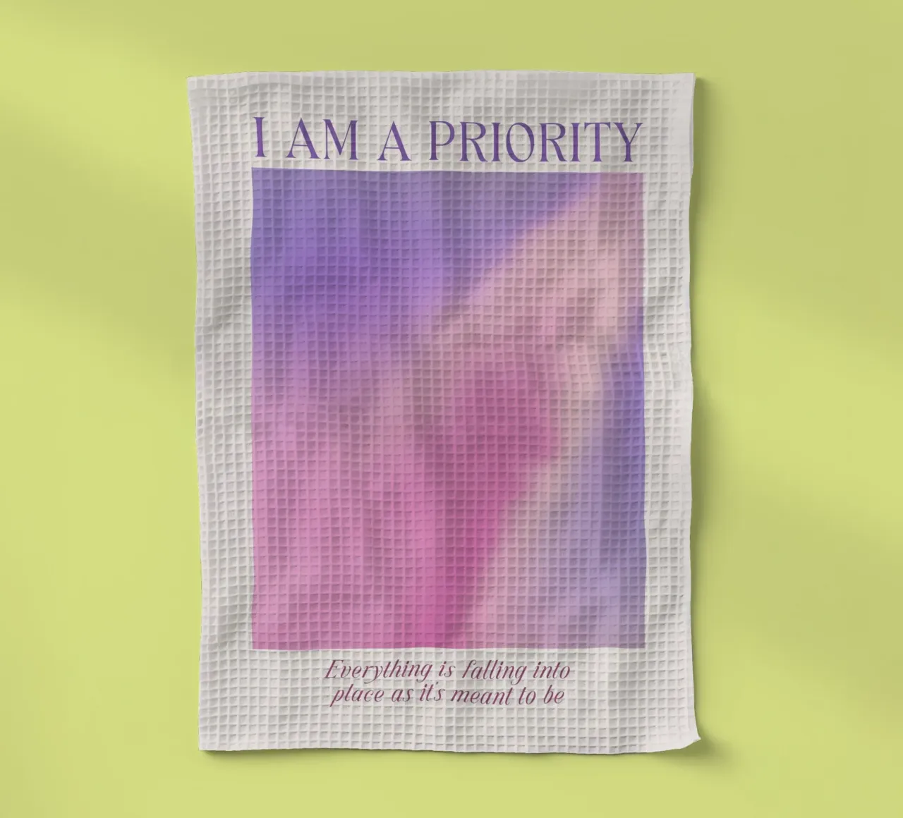 I AM A PRIORITY canovaccio da cucina da ARTEVO