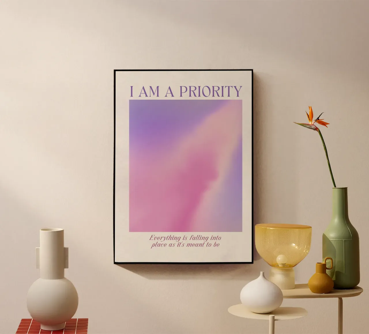 I AM A PRIORITY plexiglass da ARTEVO