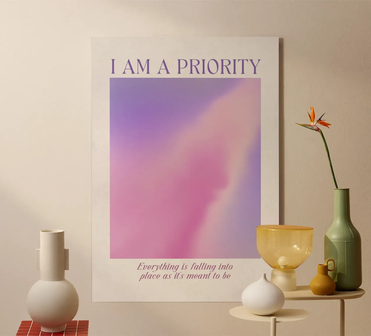 I AM A PRIORITY plexiglass da ARTEVO