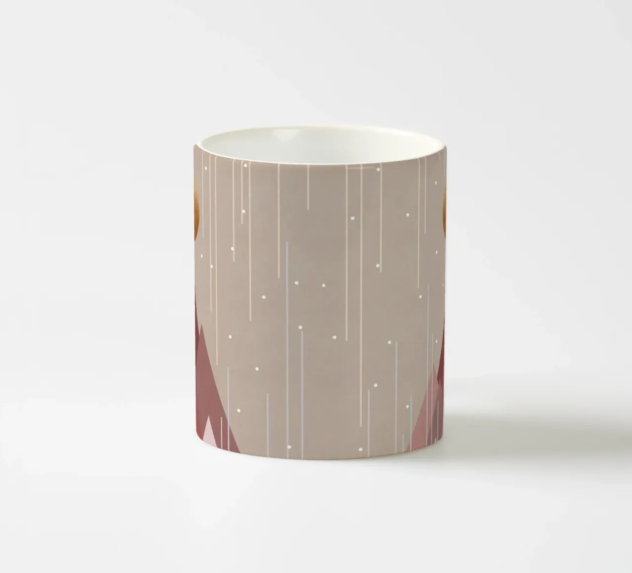 Sole e monti Rosa corallo tazza in ceramica da Orara Studio