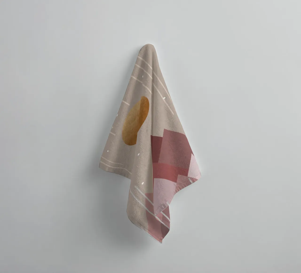 Sole e monti Rosa corallo asciugamano da bagno da Orara Studio