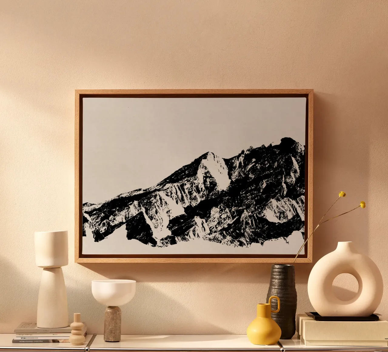 Montagne I tela con Cornice a cassetta da Orara Studio