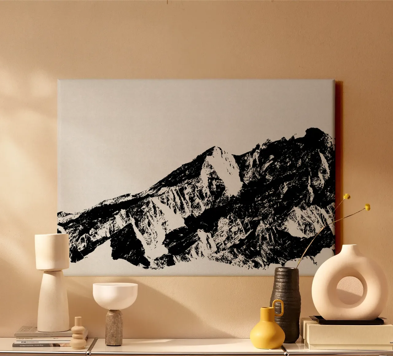 Montagne I tela con Cornice a cassetta da Orara Studio