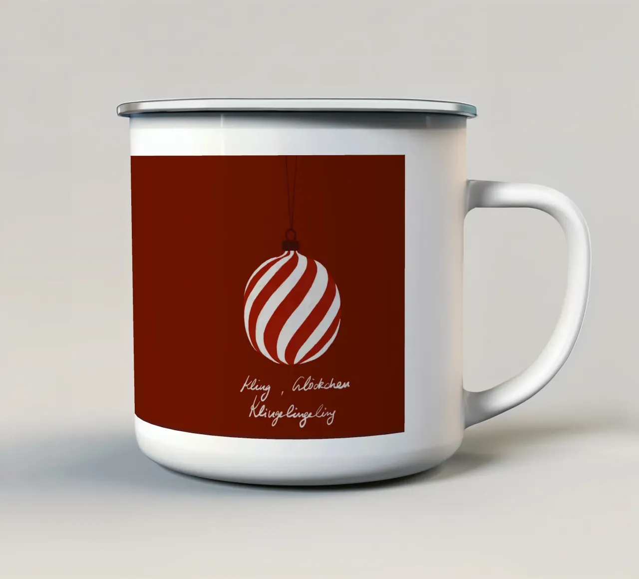 Baumkugel Weihnachten Rot tazza in smalto da Sophie Augustin Illustration