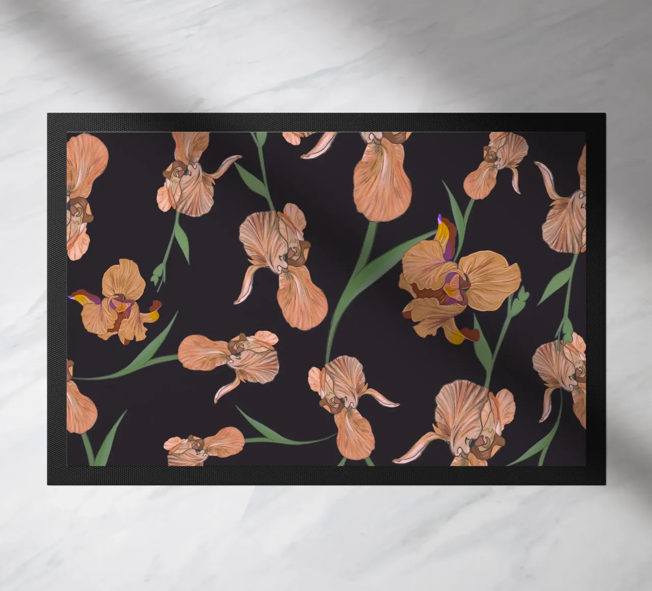 Iris flower doormat by GalerieGG