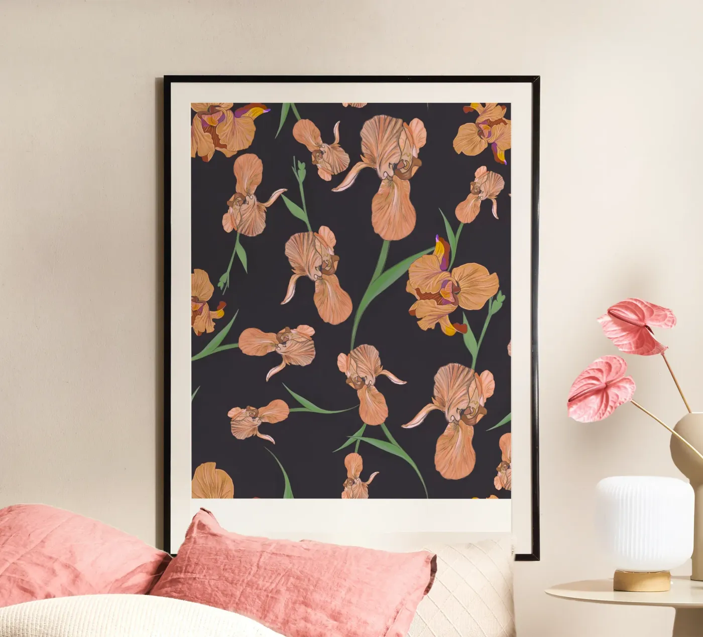 Iris bloem poster van GalerieGG