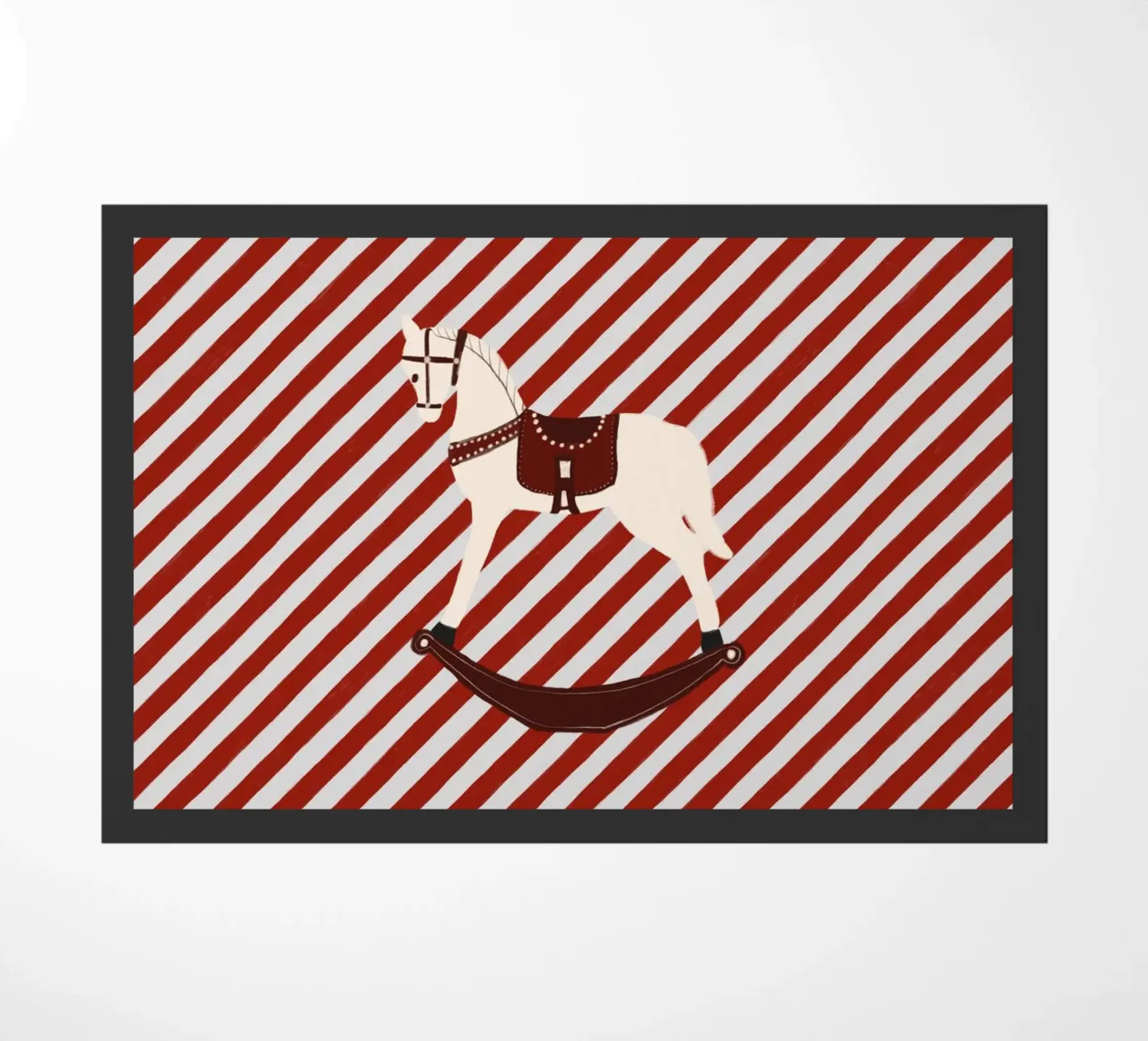 Schaukelpferd Streifen Diagonal zerbino da Sophie Augustin Illustration