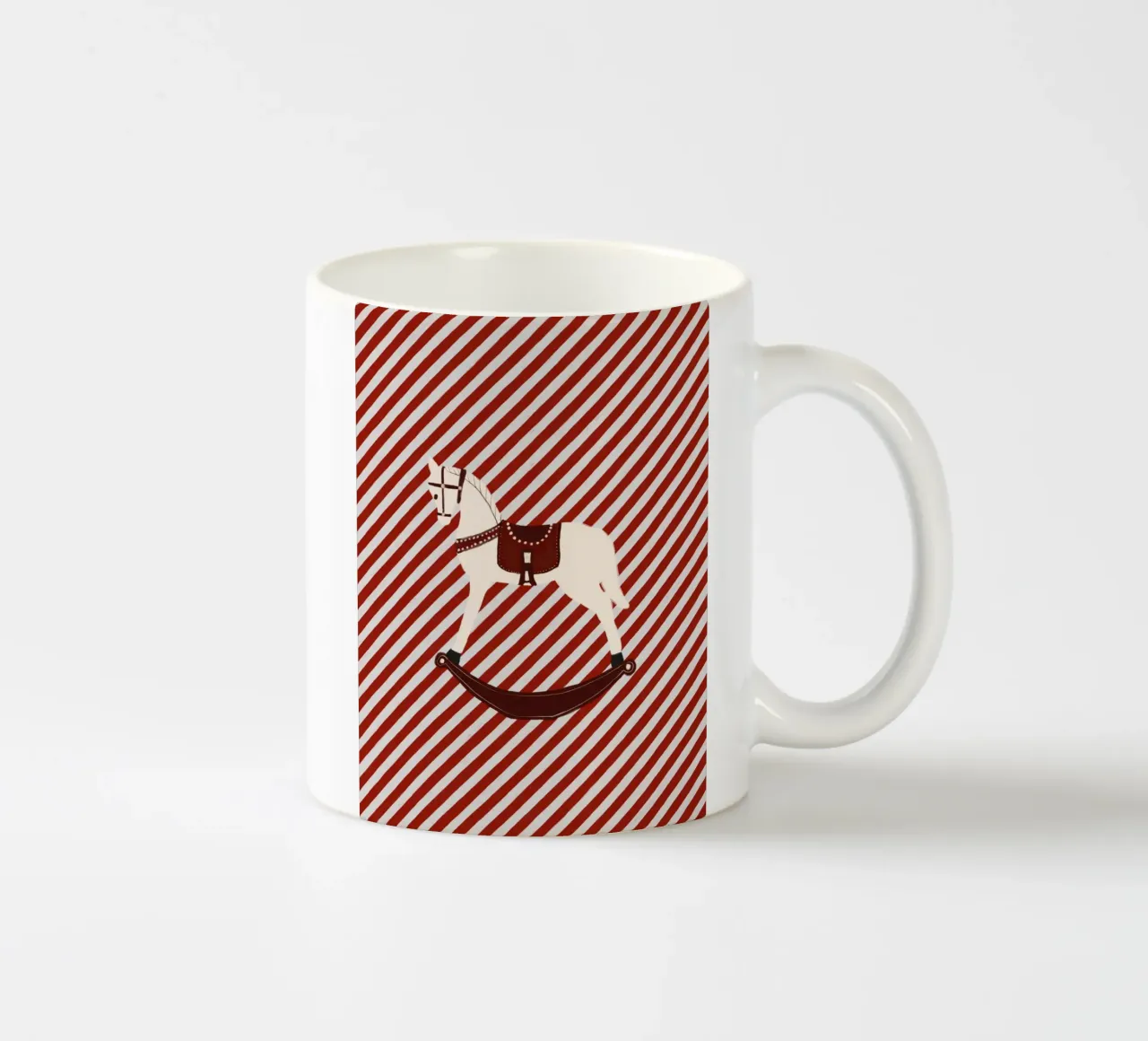 Schaukelpferd Streifen Diagonal tazza in ceramica da Sophie Augustin Illustration