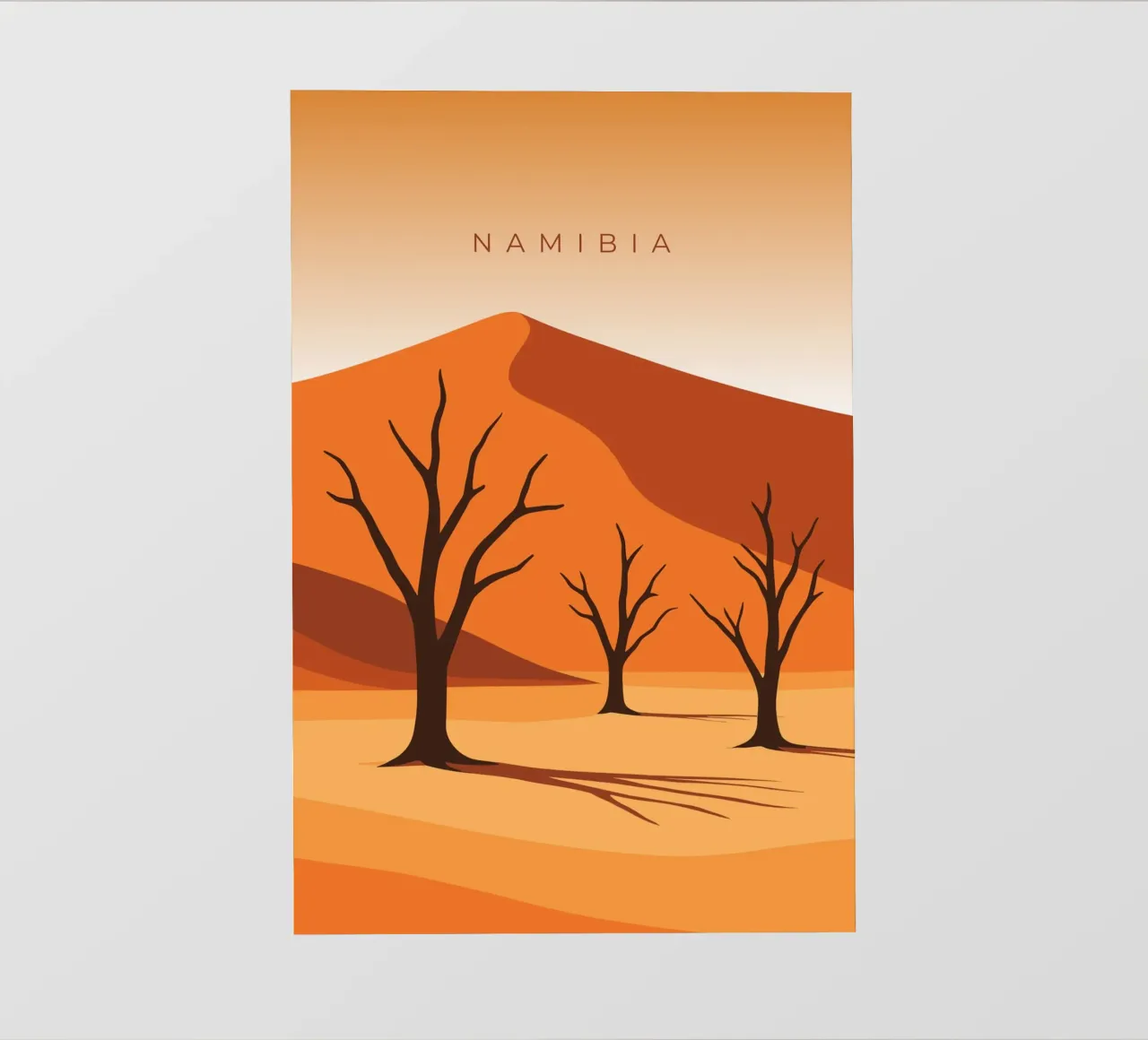 Namibia fotobehang van minimalist designs