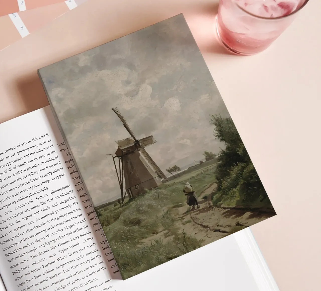 Old Windmill in the Fields notebook by Vintage Posters