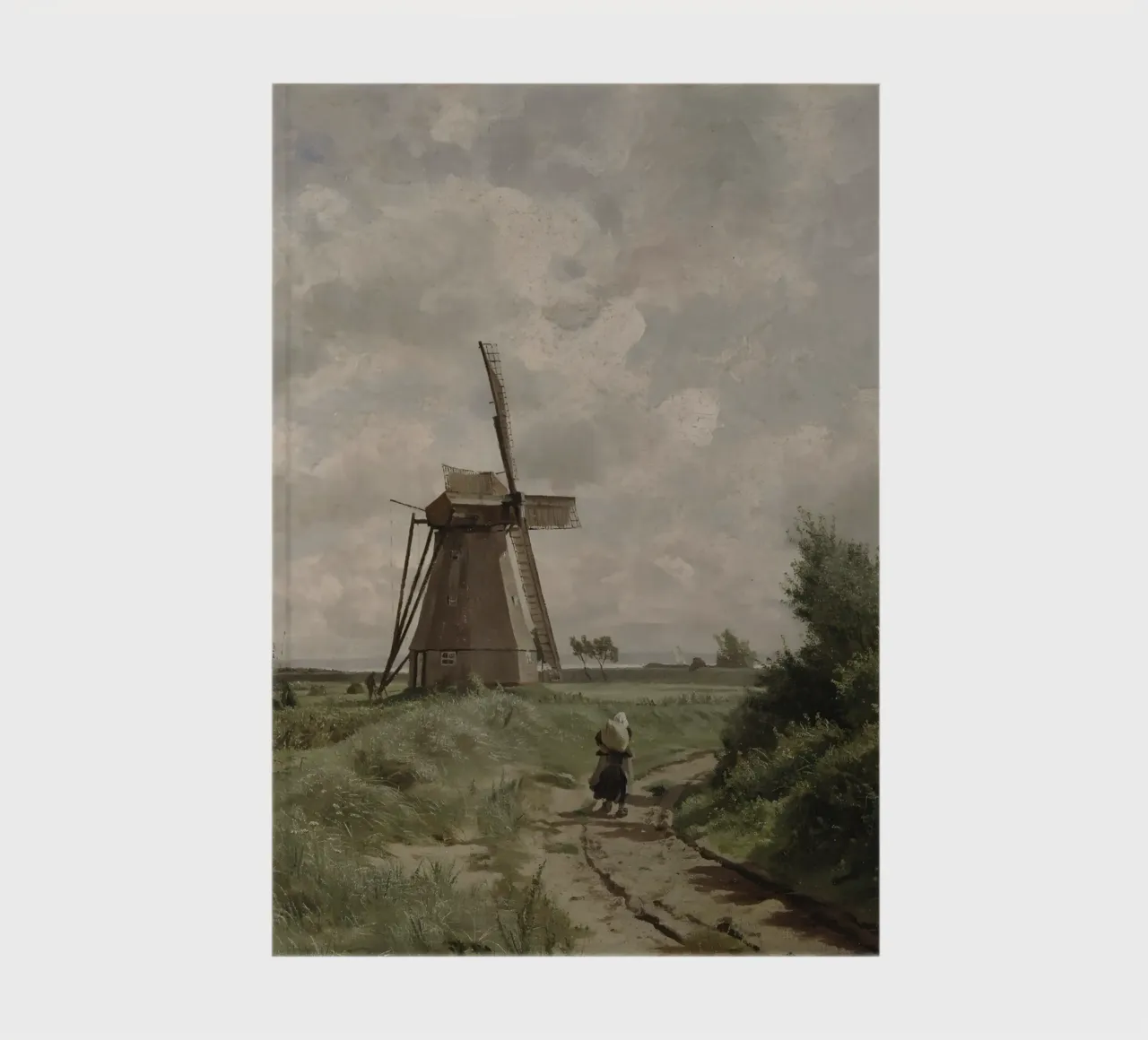 Old Windmill in the Fields notebook by Vintage Posters