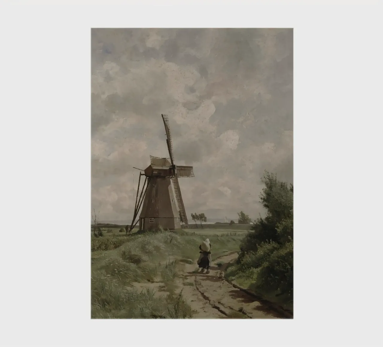 Old Windmill in the Fields notebook by Vintage Posters