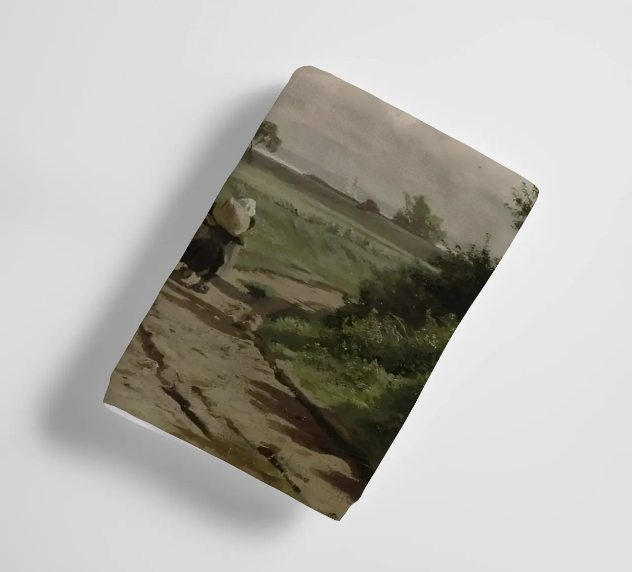 Old Windmill in the Fields towel by Vintage Posters