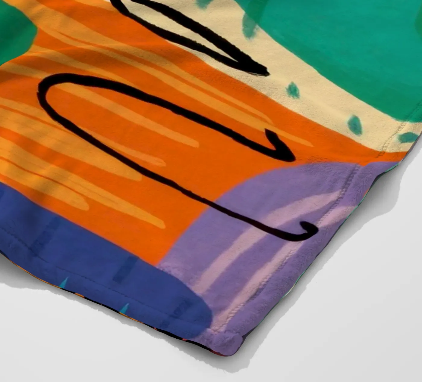 Playful Abstract Scribbles Fleecedecke von Solace Light