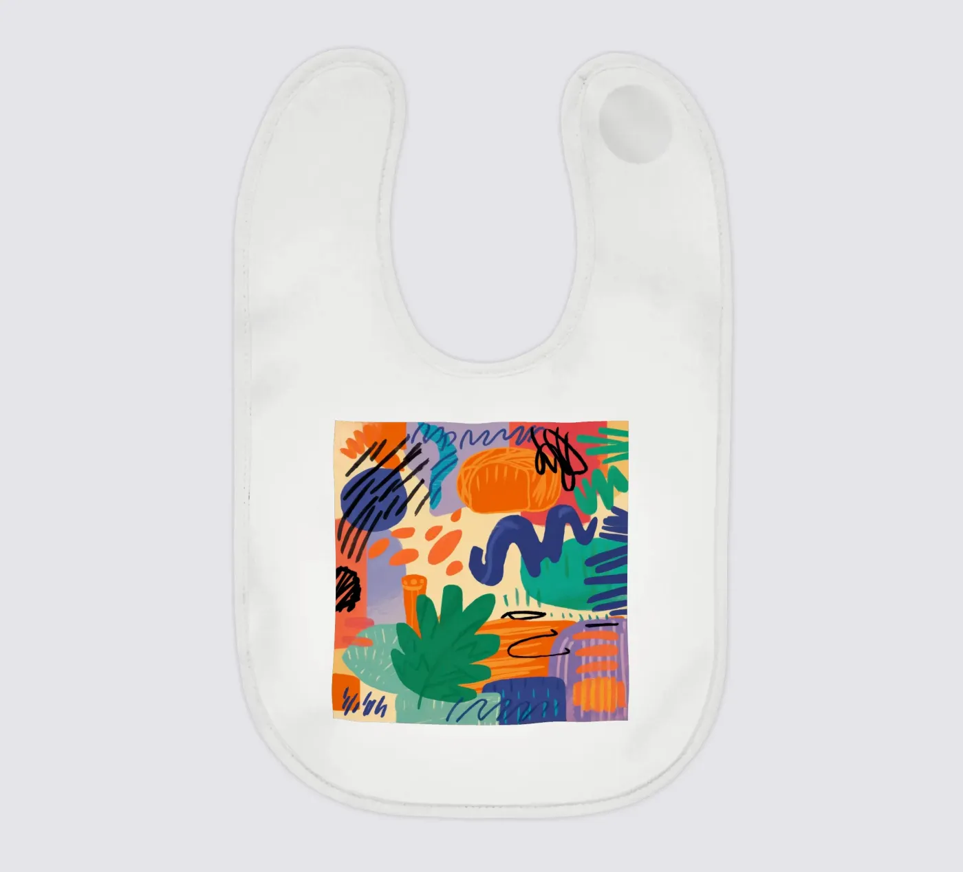 Speelse abstracte krabbels baby slabbetje van Solace Light