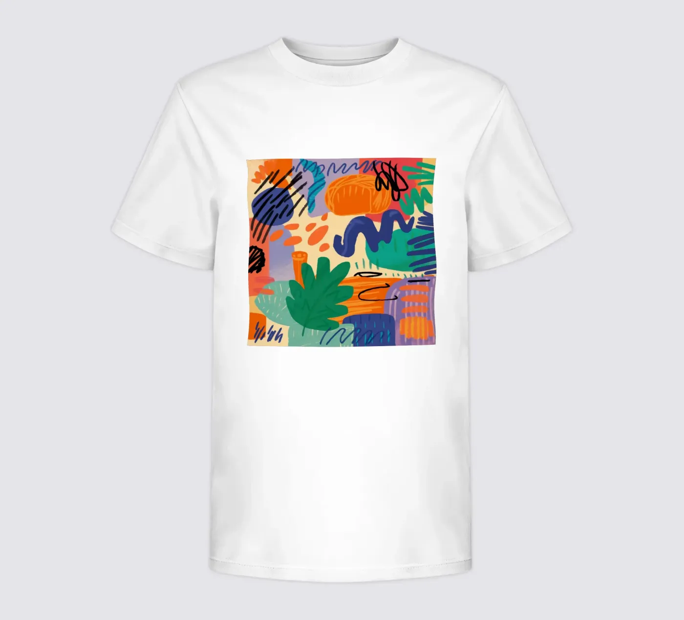Scarabocchi astratti e giocosi t-shirt bambini da Solace Light
