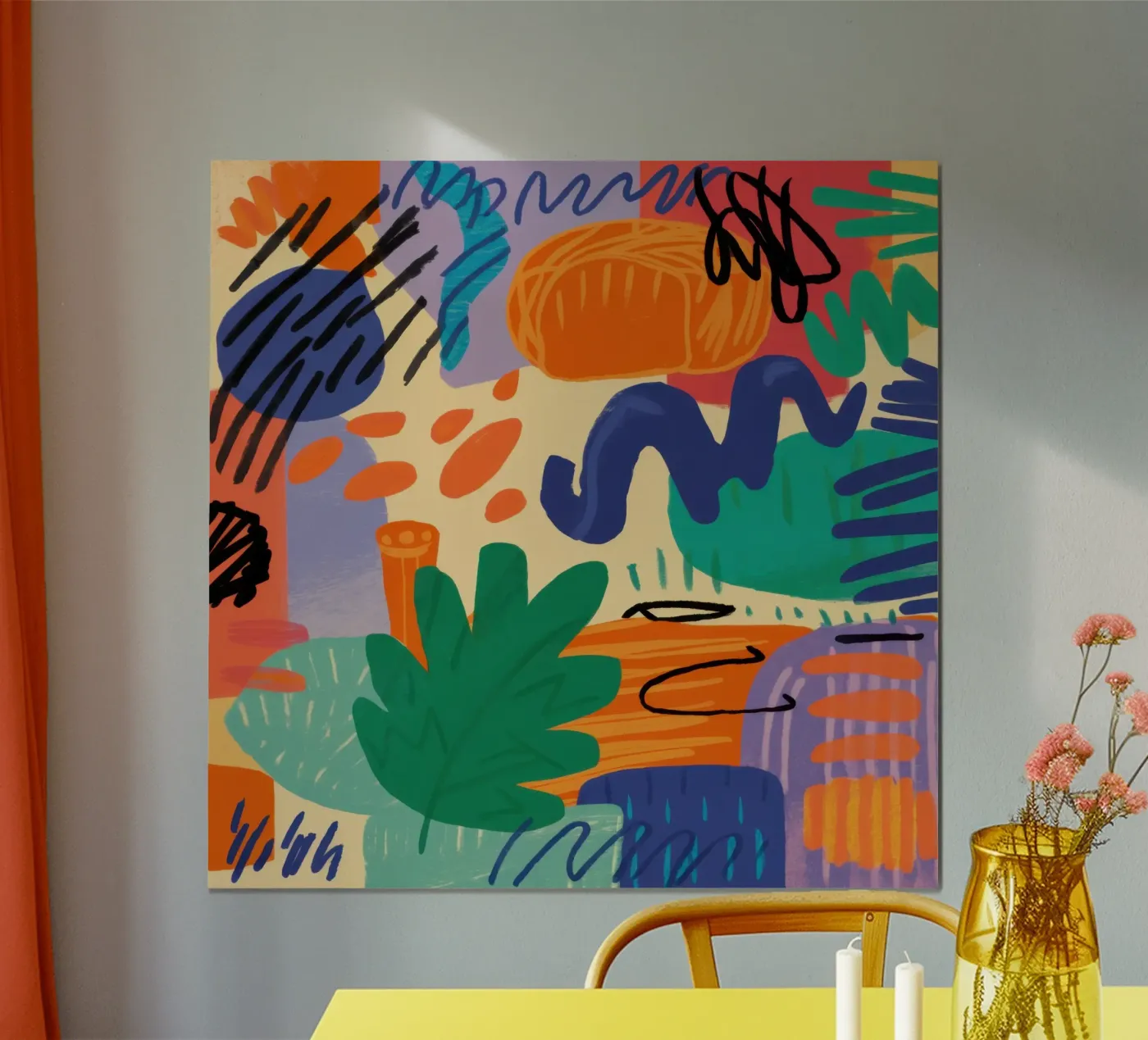 Playful Abstract Scribbles poster by Solace Light