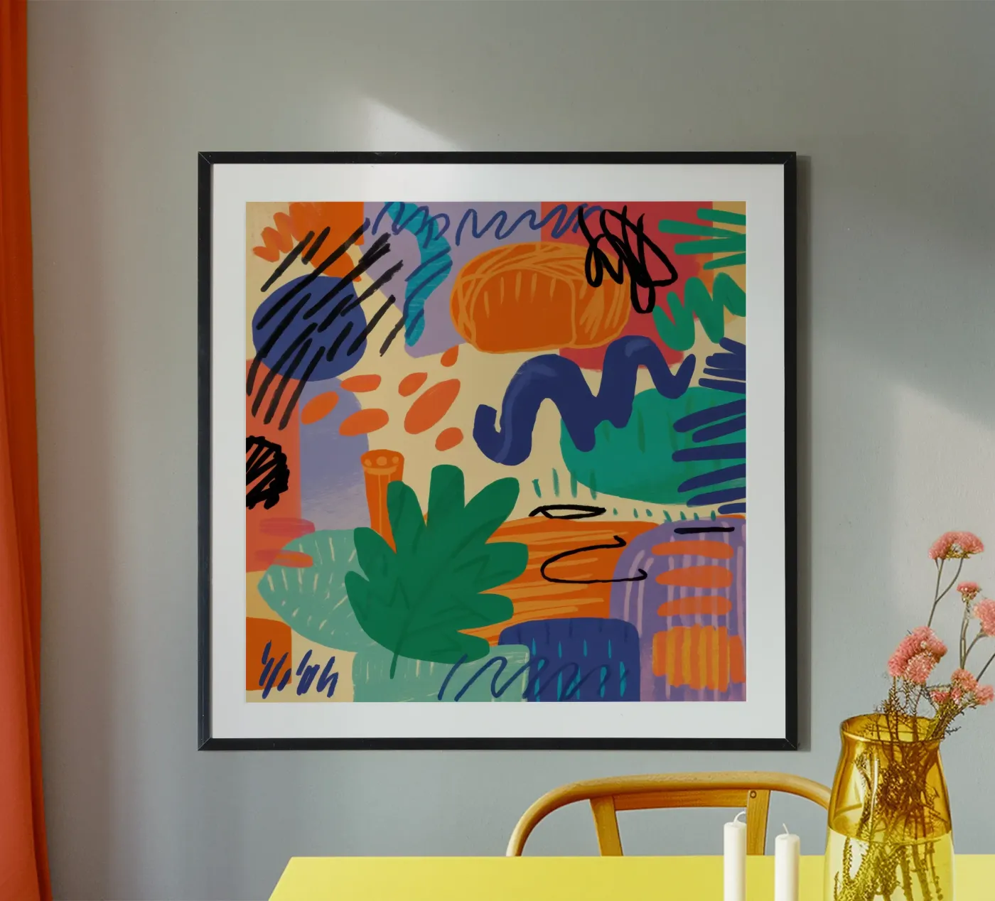 Scarabocchi astratti e giocosi poster da Solace Light