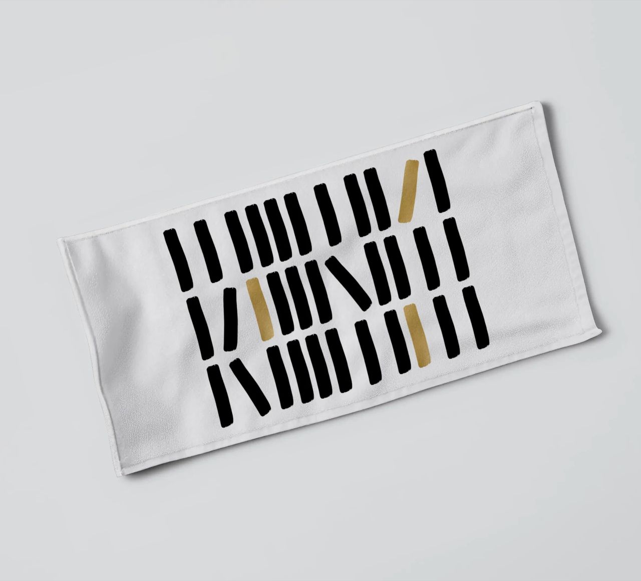 Zwart & Goud Abstract badhanddoek van Orara Studio