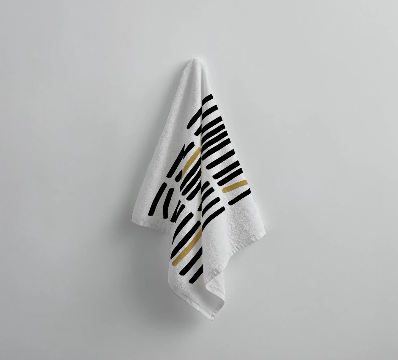 Zwart & Goud Abstract badhanddoek van Orara Studio
