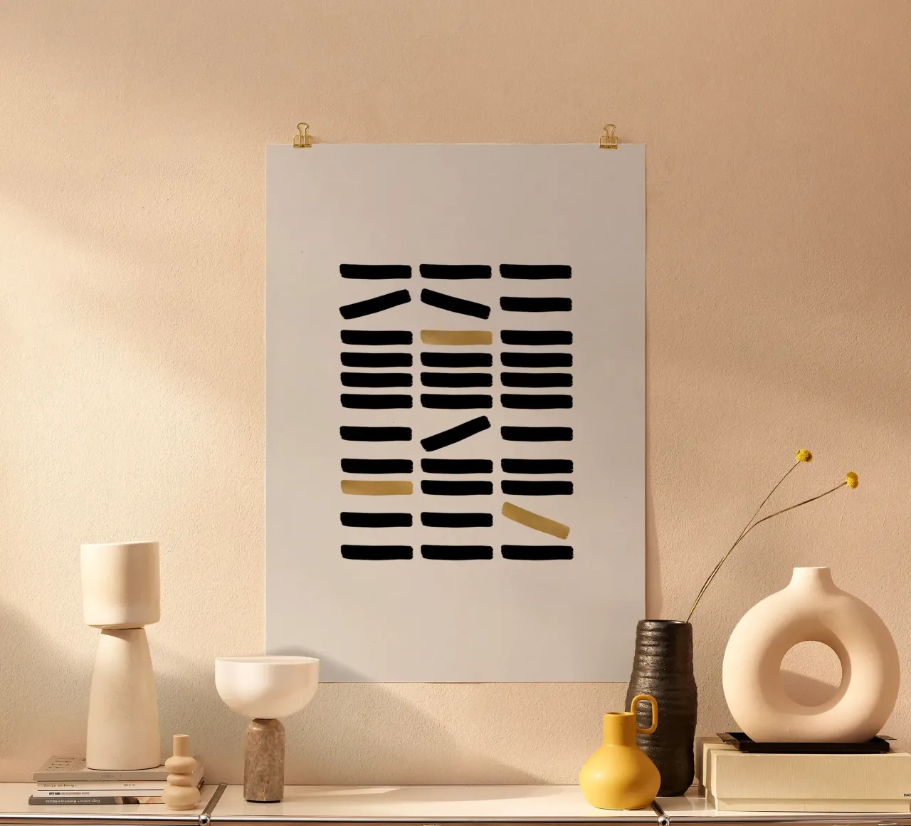 Astratto nero e oro carta hahnemühle da Orara Studio