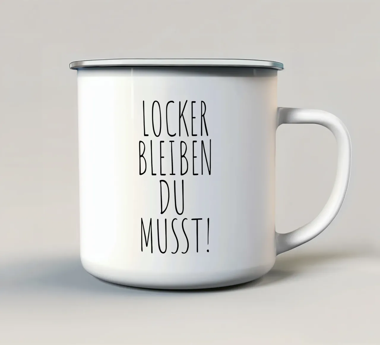 Locker bleiben du musst! tazza in smalto da artbox44