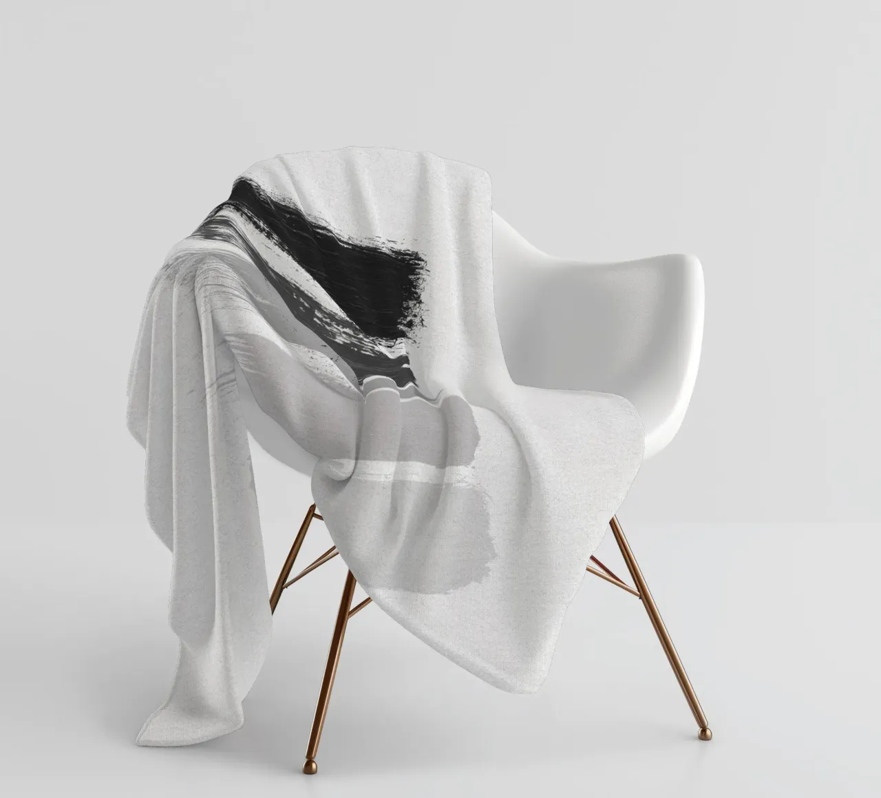 Strisce bianche e nere coperta in pile da Orara Studio