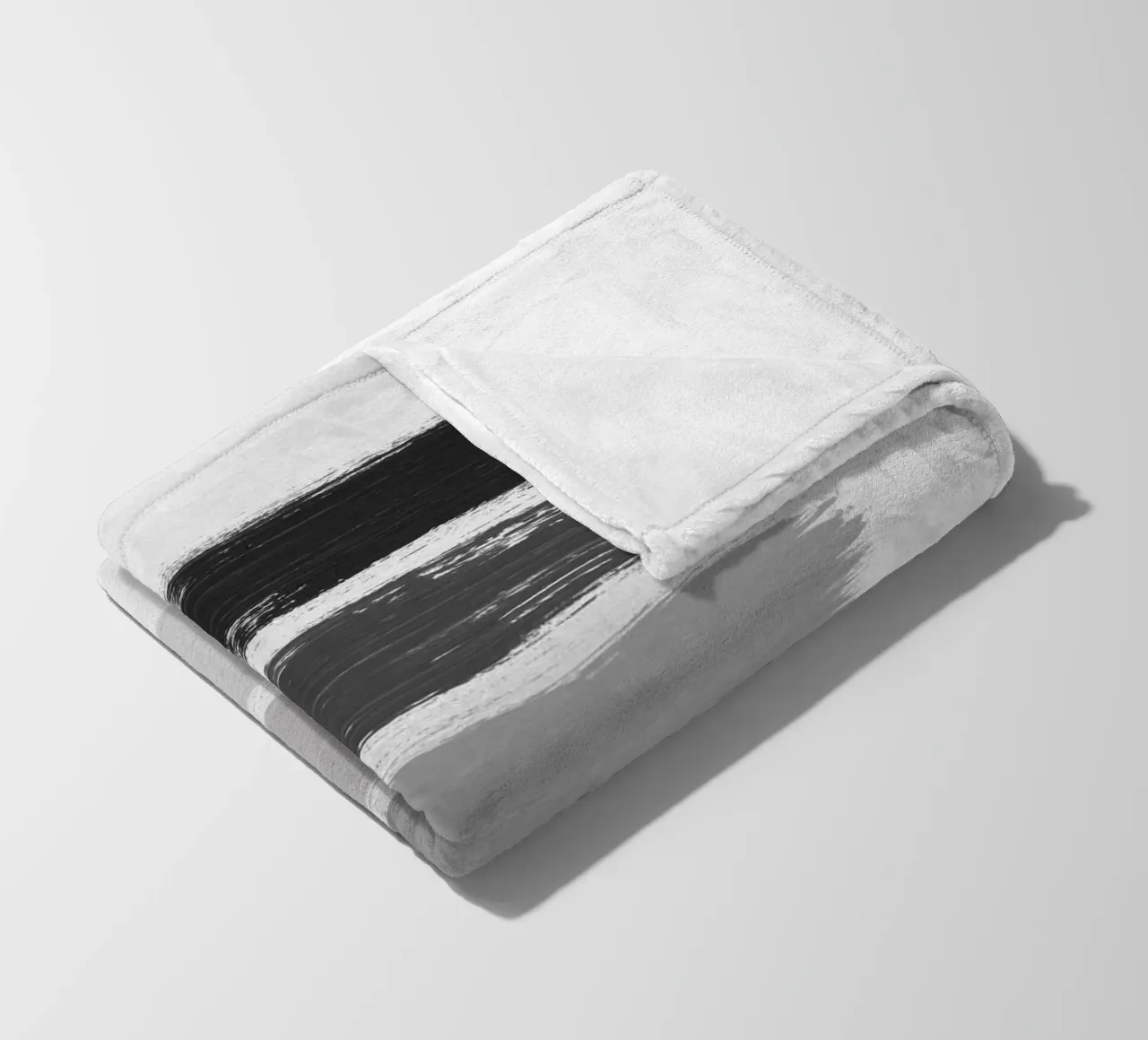 Strisce bianche e nere coperta in pile da Orara Studio