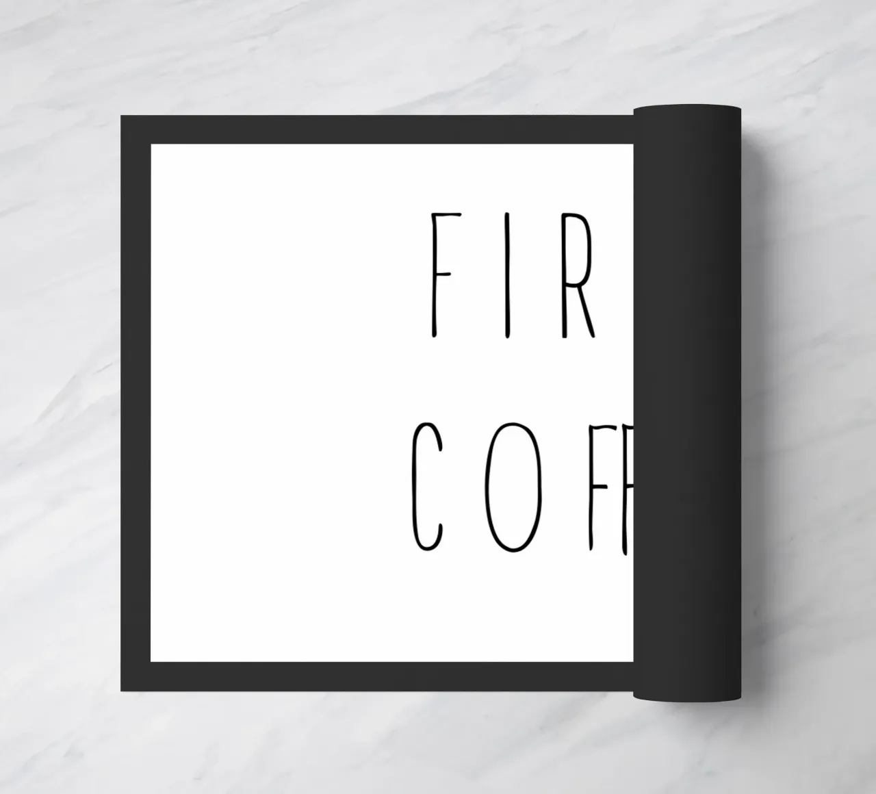 First coffee deurmat van typolover