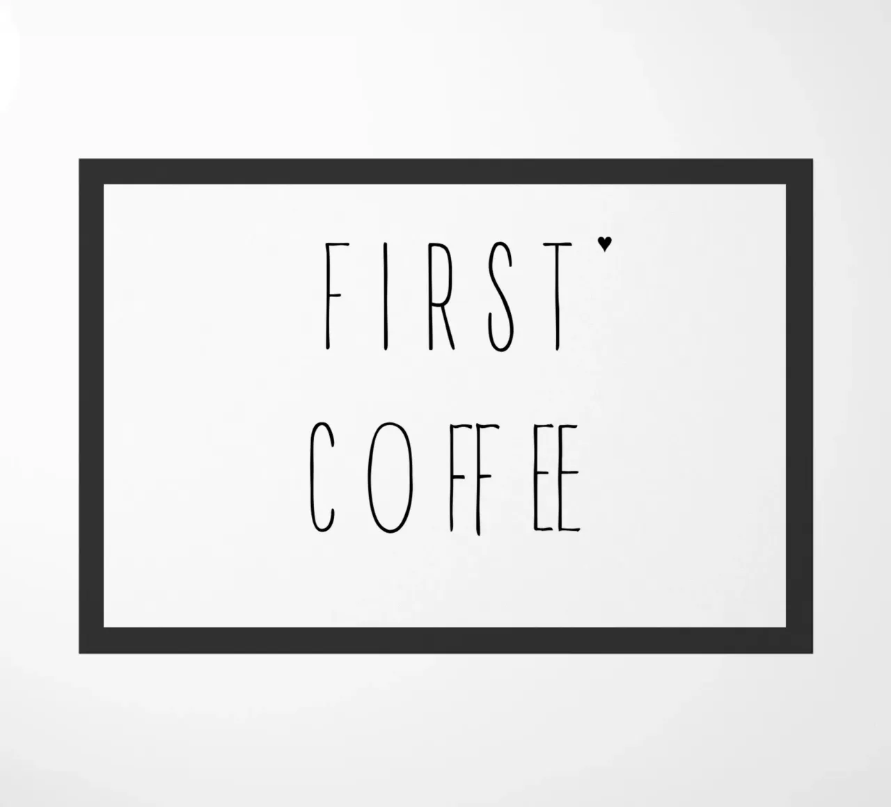 First coffee deurmat van typolover