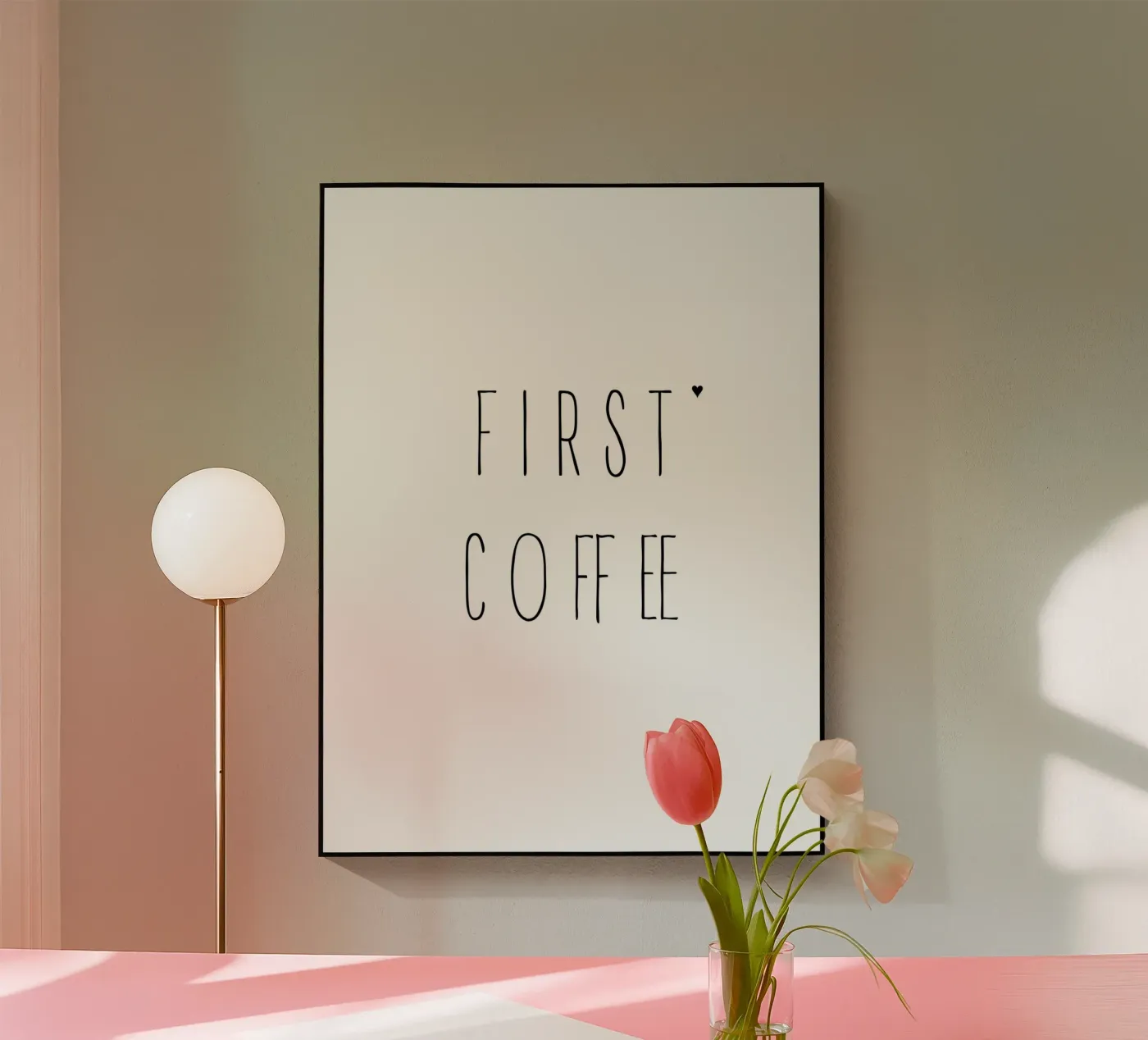 First coffee plexiglass da typolover