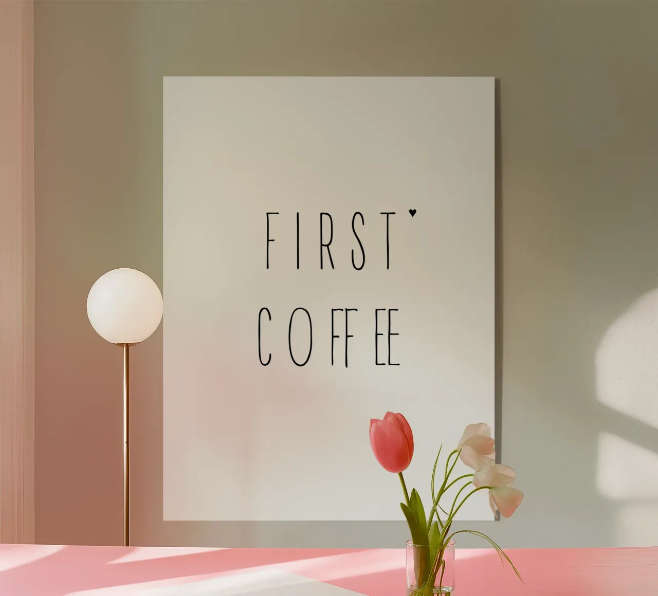 First coffee plexiglass da typolover