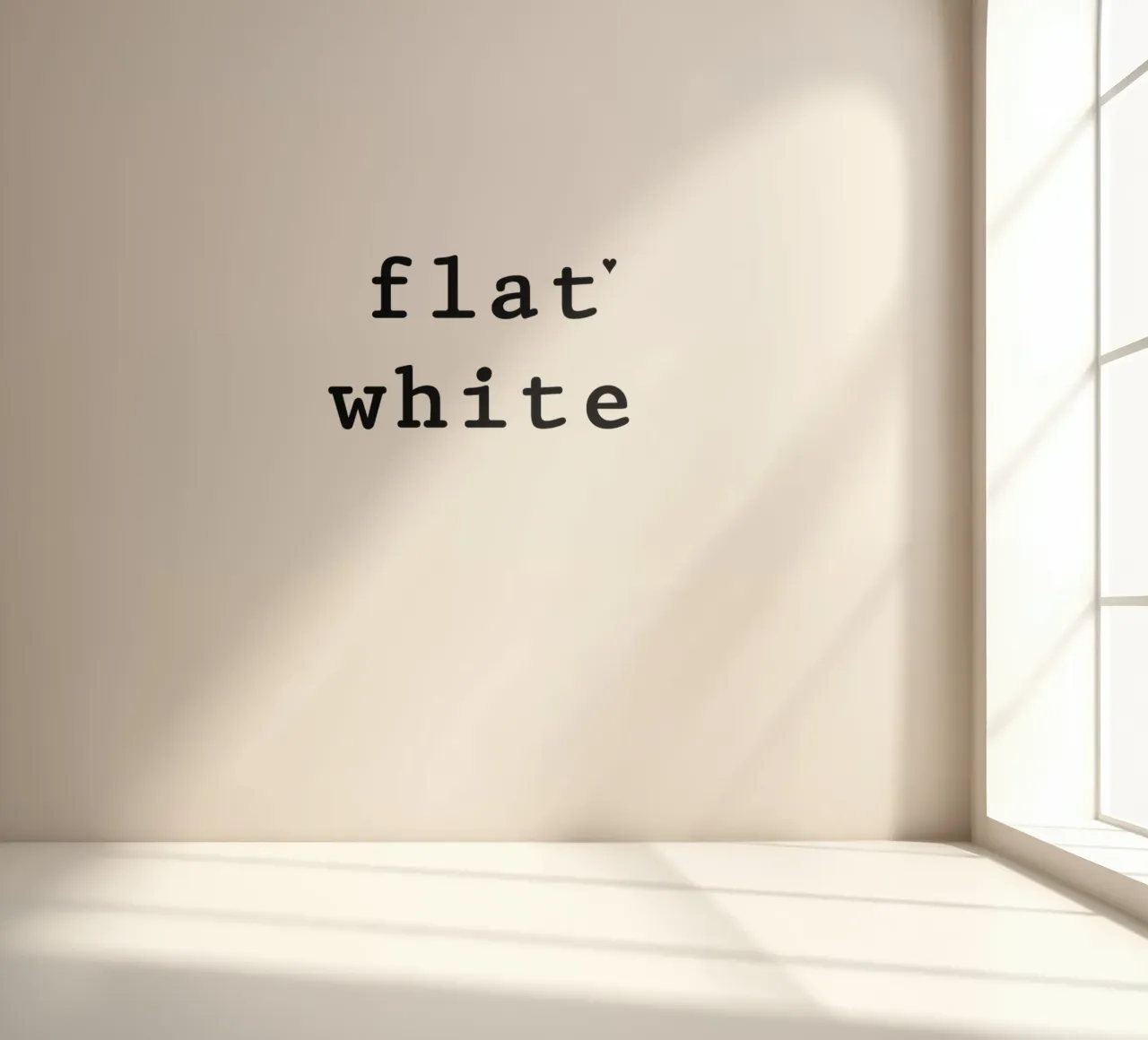 Flat white fotobehang van typolover