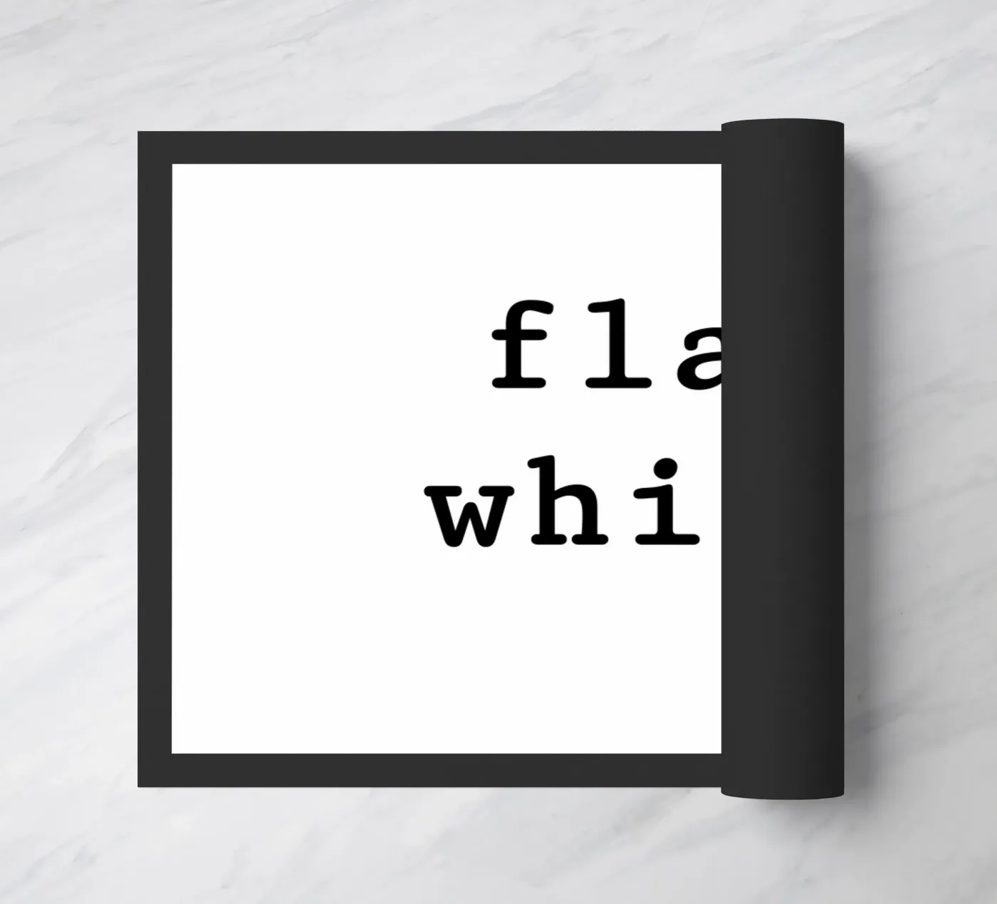 Flat white deurmat van typolover