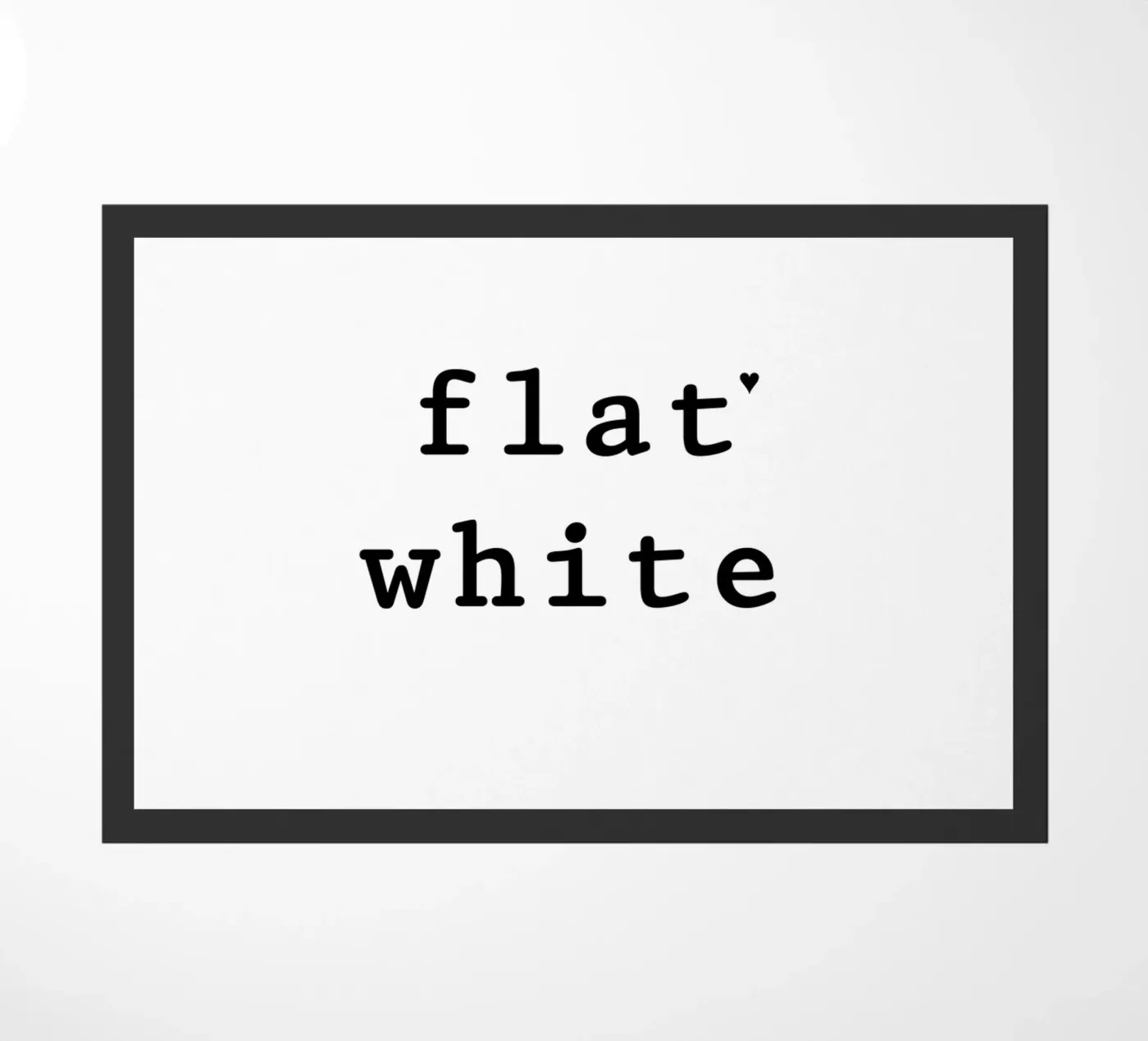 Flat white deurmat van typolover
